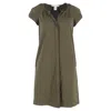 Diane Von Furstenberg Luisa Mini Dress In Olive Green Nylon In Green