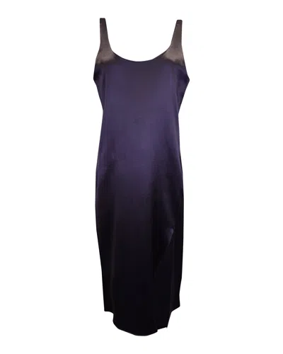 Diane Von Furstenberg Lyla Midi Slip Dress In Silver Viscose