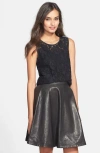 Diane Von Furstenberg 'madalena' Sheer Lace Top In Black