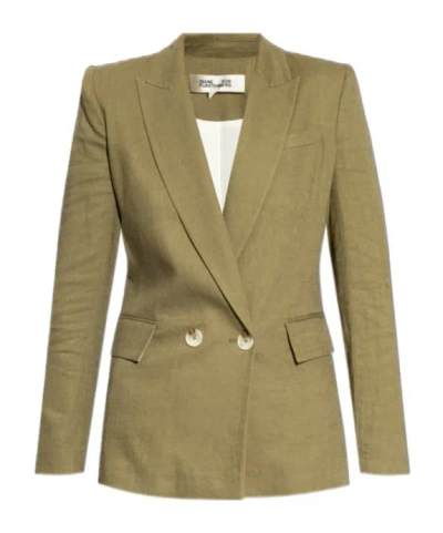 Diane Von Furstenberg Madison Double-breasted Blazer In Green