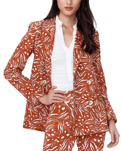 Diane Von Furstenberg Madison Linen-blend Jacket In Brown