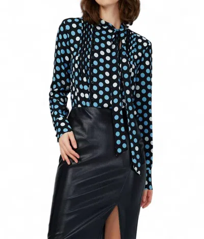 Diane Von Furstenberg Maeve Top In Magic Dot Sapphire In Multi