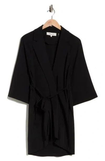 Diane Von Furstenberg Magda Tie Waist Jacket In Black