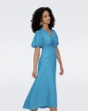Diane Von Furstenberg Majorie Linen-blend Midi Dress