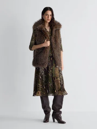Diane Von Furstenberg Malin Vest In Lion