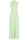 Diane Von Furstenberg Mallery Cross-over Maxi Dress In Mint