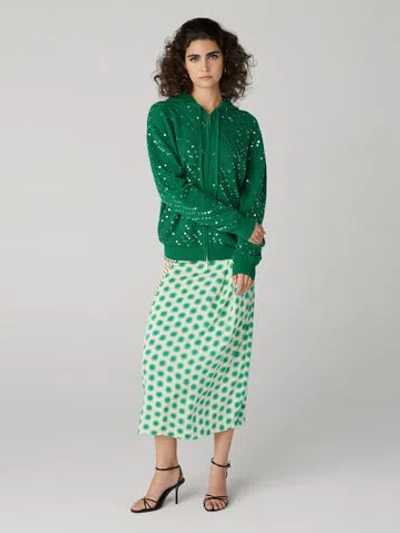 Diane Von Furstenberg Marco Hoodie In Green