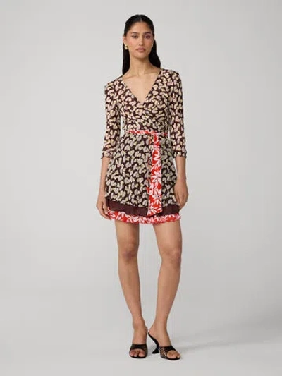 Diane Von Furstenberg Maria Reversible Wrap Dress In Black