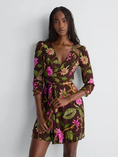 Diane Von Furstenberg Maria Reversible Wrap Dress In Brown