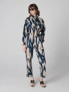 Diane Von Furstenberg Marie Rose Jumpsuit In Giant Shadow Twigs Beige