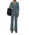 Diane Von Furstenberg Marilou Jumpsuit In Interlock In Multi