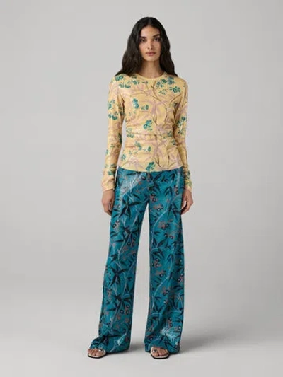 Diane Von Furstenberg Marlene Sequin Top In Yellow