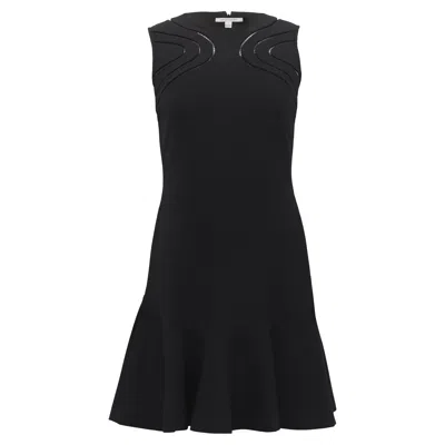 Diane Von Furstenberg Maureen Mini Drop-waist Dress In Black Polyester