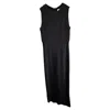 Diane Von Furstenberg Maxi Layered Effect Sleeveless Dress In Black Viscose In Black
