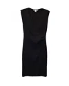 Diane Von Furstenberg Off-shoulder Draped Mini Dress In Black