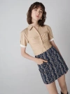 Diane Von Furstenberg Melina Mini Skirt In Como Tweed
