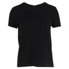 Diane Von Furstenberg Melissa Short-sleeve Back Zip Top In Black Triacetate In Black