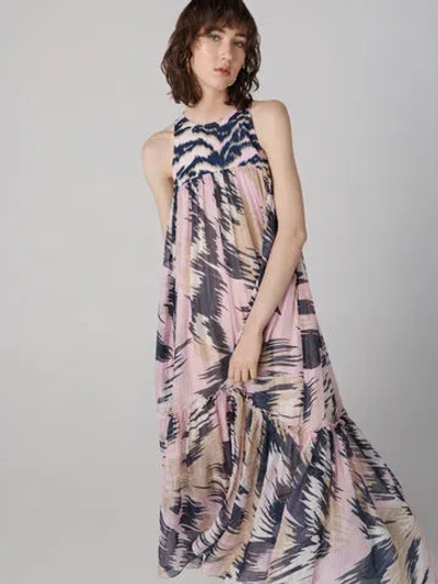 Diane Von Furstenberg Melisse Dress In Giant Palace Tiger Pink