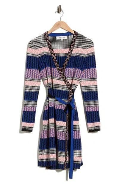 Diane Von Furstenberg Melita Knit Wrap Dress In Multi