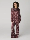 Diane Von Furstenberg Mercer Blouse In Burgundy