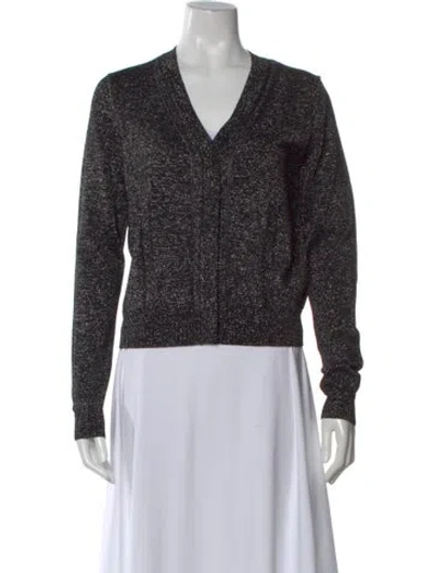 Pre-owned Diane Von Furstenberg Merino Wool Tweed Pattern Sweater In Multi