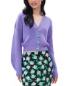 Diane Von Furstenberg Merl Wool-blend Cardigan In Purple