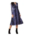 Diane Von Furstenberg Burton Spotted Twist-front Midi Dress In Black