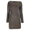 Diane Von Furstenberg Metallic Mini Dress In Grey Cotton In Gray