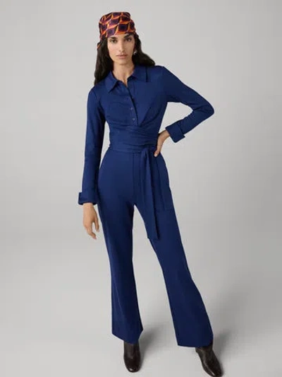 Diane Von Furstenberg Michele Jumpsuit In Blue