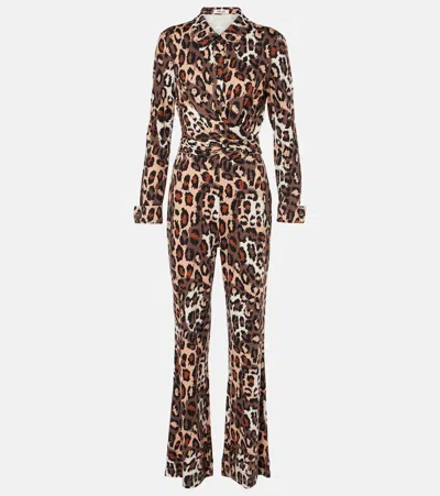 Diane Von Furstenberg Bedruckter Jumpsuit Michele In Braun