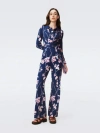 Diane Von Furstenberg Michelle Jumpsuit In Final Act Floral Blush Pink
