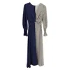 Diane Von Furstenberg Michelle Knotted Paneled Midi Dress In Blue Silk In Blue