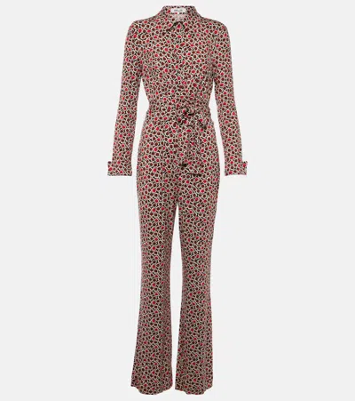 Diane Von Furstenberg Michelle Printed Jersey Jumpsuit In Multicoloured