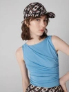 Diane Von Furstenberg Mickey Hat In Cane Link Brown