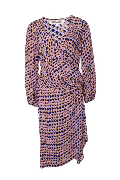 Diane Von Furstenberg Midi Dress With Graphic Print In Multi