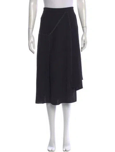 Pre-owned Diane Von Furstenberg Midi Length Skirt In Black