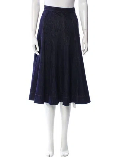 Pre-owned Diane Von Furstenberg Midi Length Skirt In Blue