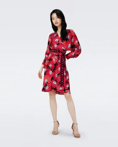 DIANE VON FURSTENBERG MIKAH FAUX WRAP DRESS