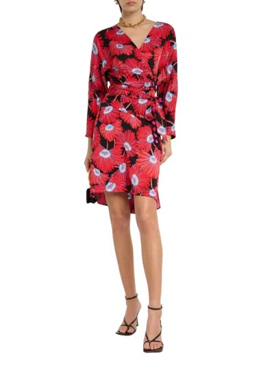 Diane Von Furstenberg Mikah Wrap Dress In Red