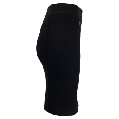 Pre-owned Diane Von Furstenberg Mini Fitted Skirt In Black Viscose