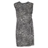 Diane Von Furstenberg Mini Printed Twist Dress In Black Silk In Black