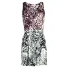 Diane Von Furstenberg Mini Printed V-neck Dress In Multicolor Silk In Multi