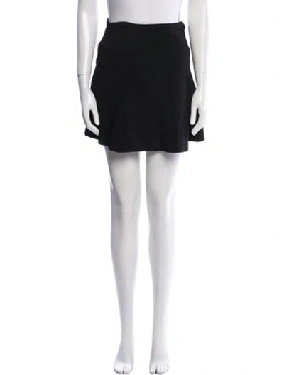 Pre-owned Diane Von Furstenberg Mini Skirt In Black