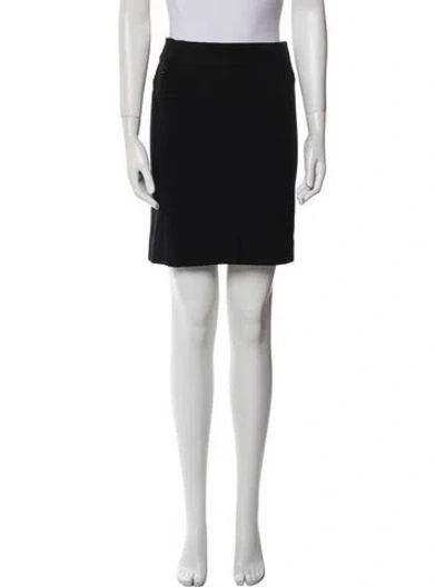 Pre-owned Diane Von Furstenberg Mini Skirt In Black