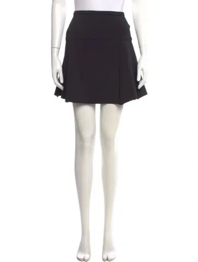 Pre-owned Diane Von Furstenberg Mini Skirt In Black