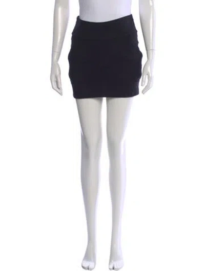 Pre-owned Diane Von Furstenberg Mini Skirt In Black