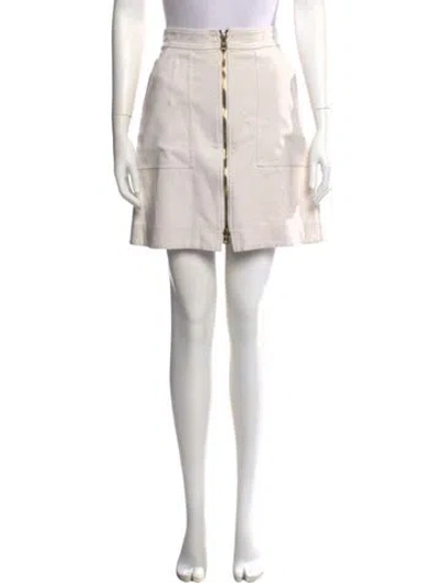 Pre-owned Diane Von Furstenberg Mini Skirt In Neutral