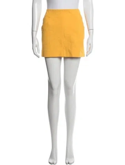 Pre-owned Diane Von Furstenberg Mini Skirt In Yellow