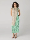 Diane Von Furstenberg X Henry Zankov Mulberry Dotted Drape Top In Animal Print