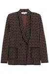 Diane Von Furstenberg Multicolor Geometric Pattern Blazer In Brown